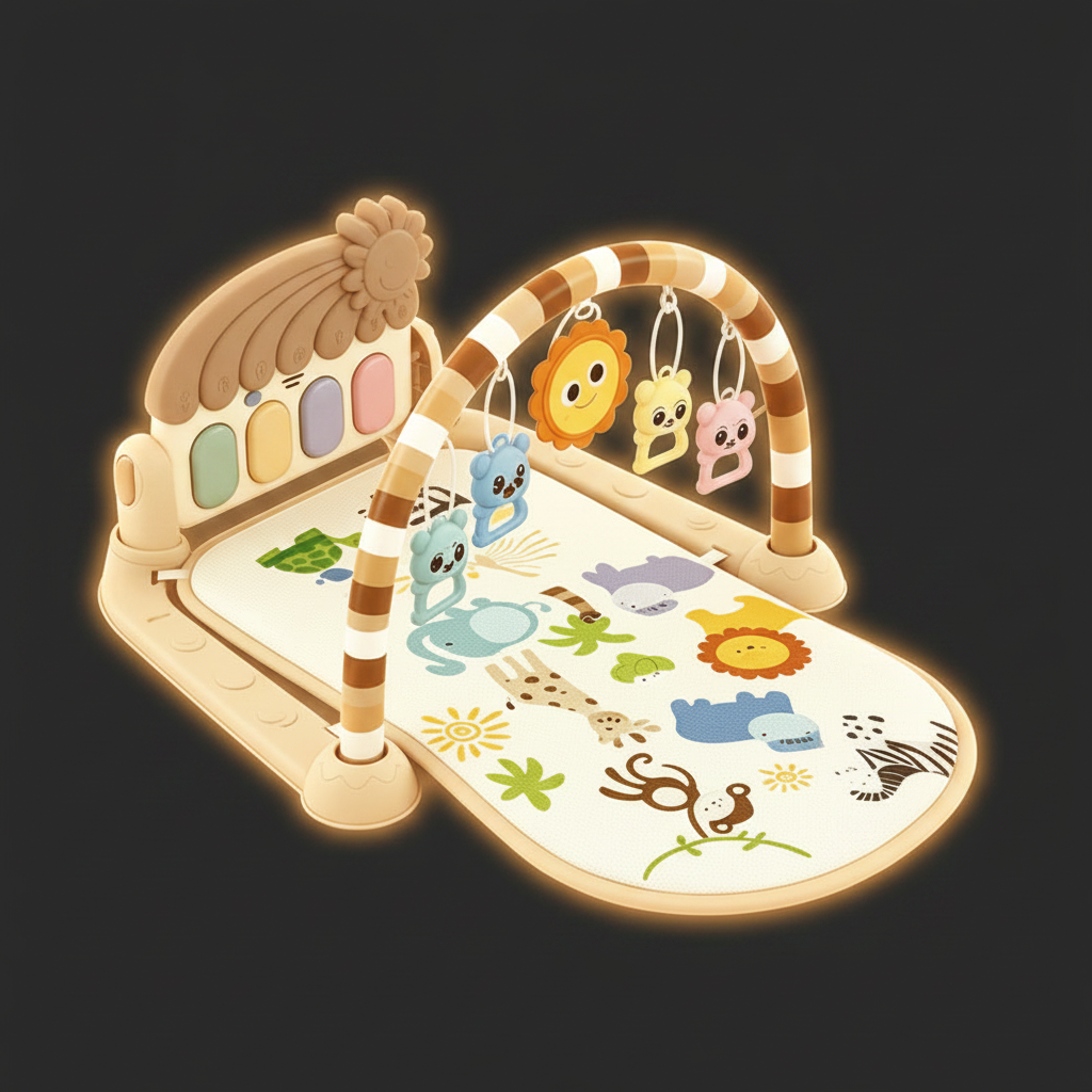 Baby Piano Mat side arch angle - warm luxury editorial