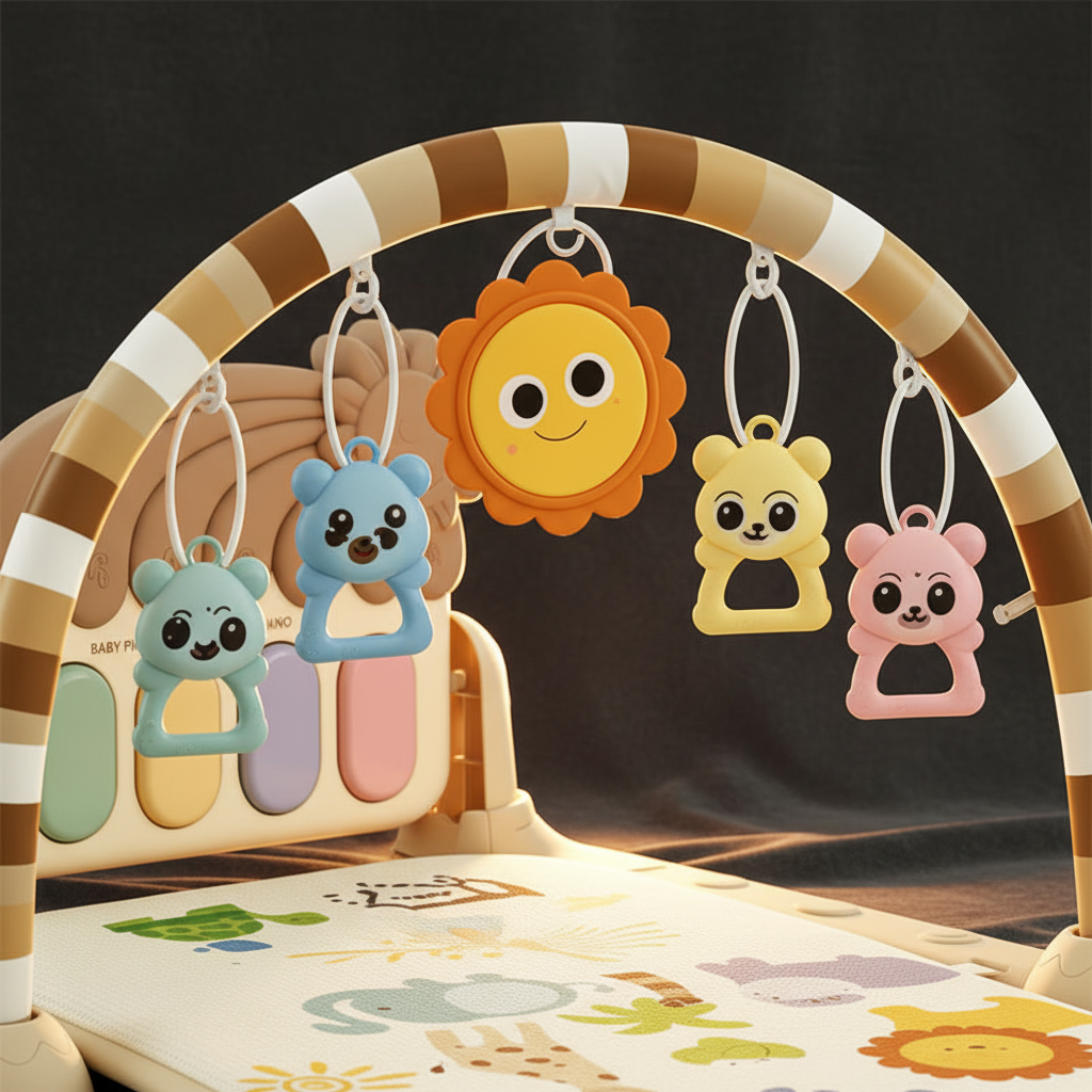 Baby Piano keys close-up - warm luxury editorial