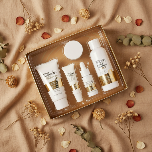 Korea Snail Smoothing Skincare Set 5pcs
